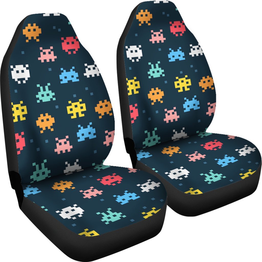 Pattern Print Virus Bacteria Universal Fit Car Seat Covers-grizzshop