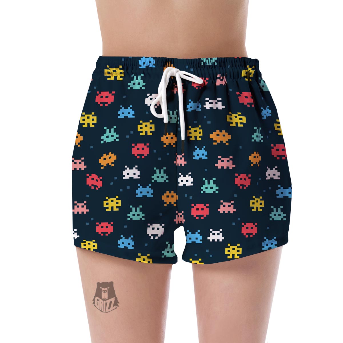 Pattern Print Virus Bacteria Women's Shorts-grizzshop