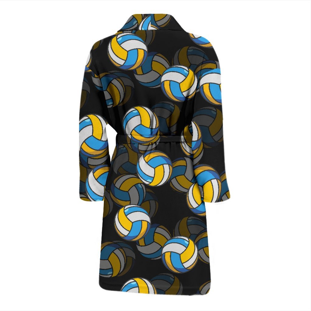 Pattern Print Volleyball Men Long Robe-grizzshop