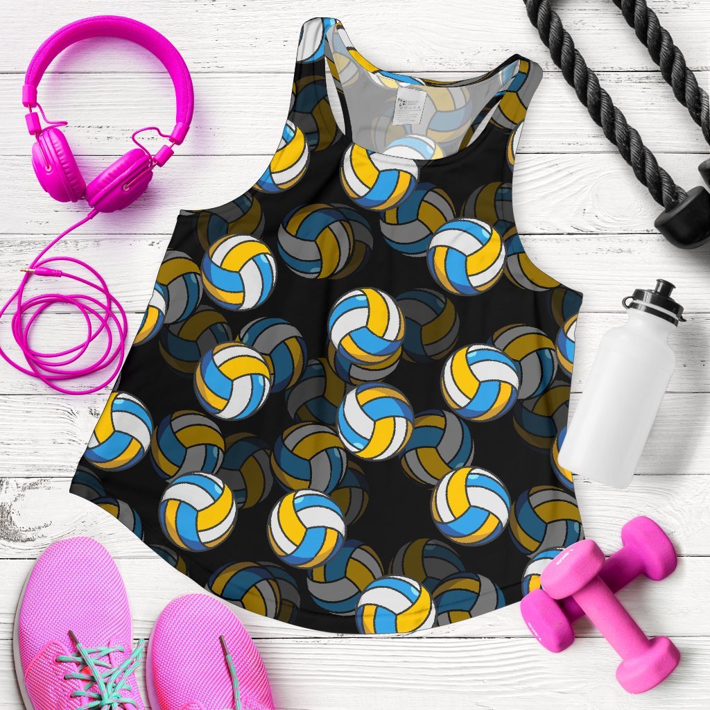 Pattern Print Volleyball Women's Racerback Tank Tops-grizzshop