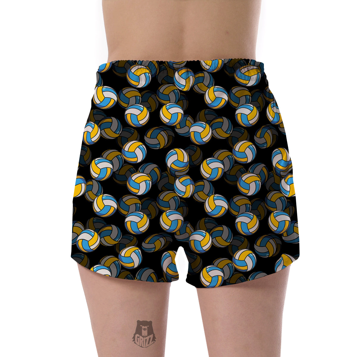 Pattern Print Volleyball Women's Shorts-grizzshop