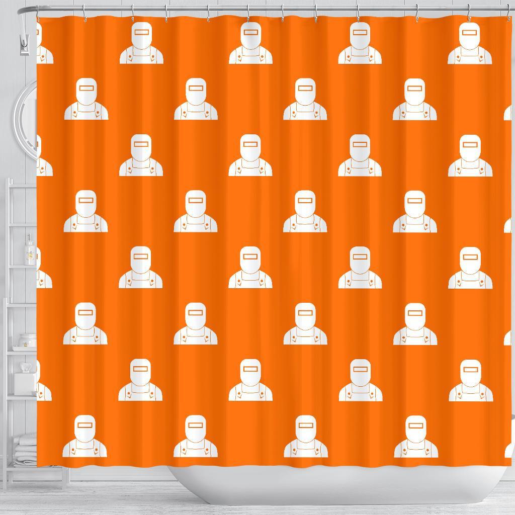 Pattern Print Welder Bathroom Shower Curtain-grizzshop