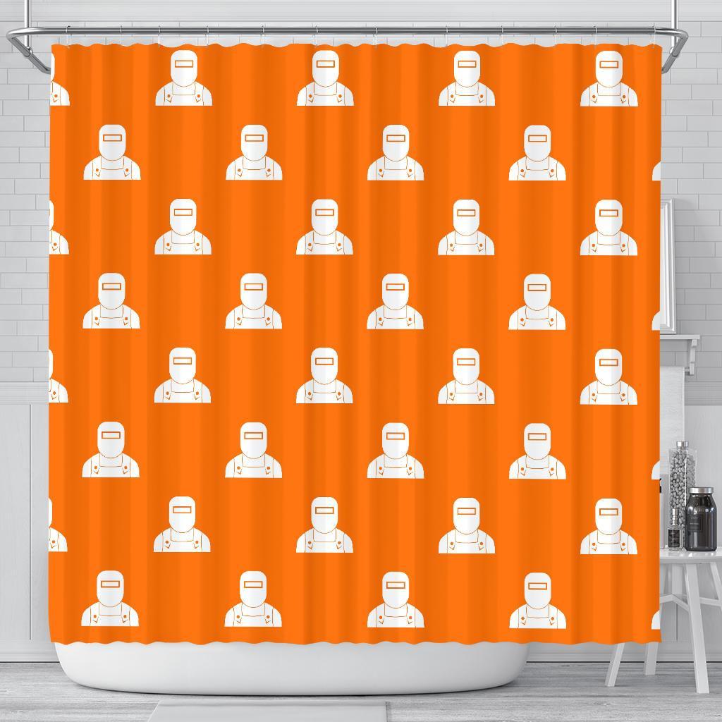 Pattern Print Welder Bathroom Shower Curtain-grizzshop