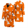 Pattern Print Welder Men Long Robe-grizzshop