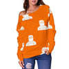 Load image into Gallery viewer, Pattern Print Welder Women Off Shoulder Sweatshirt-grizzshop