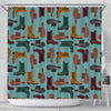 Pattern Print Western Cowboy Bathroom Shower Curtain-grizzshop