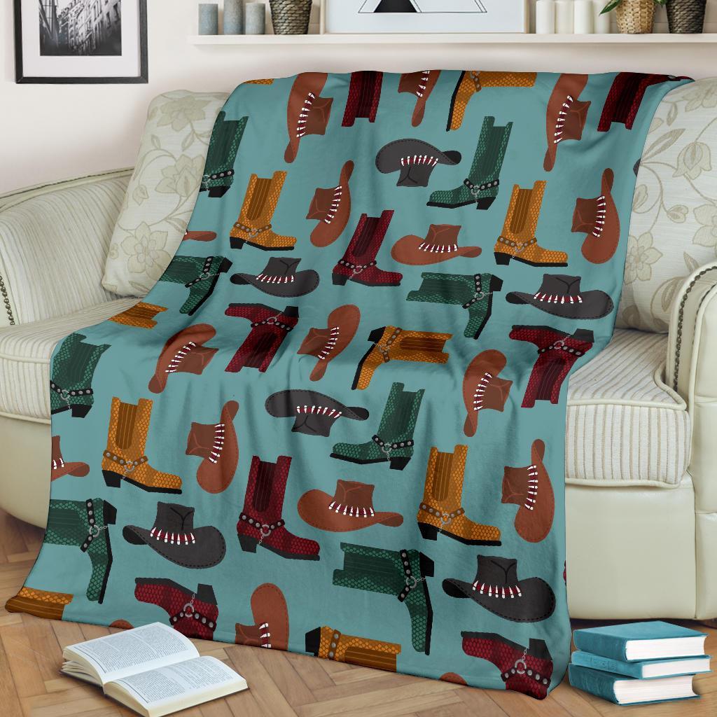 Pattern Print Western Cowboy Blanket-grizzshop