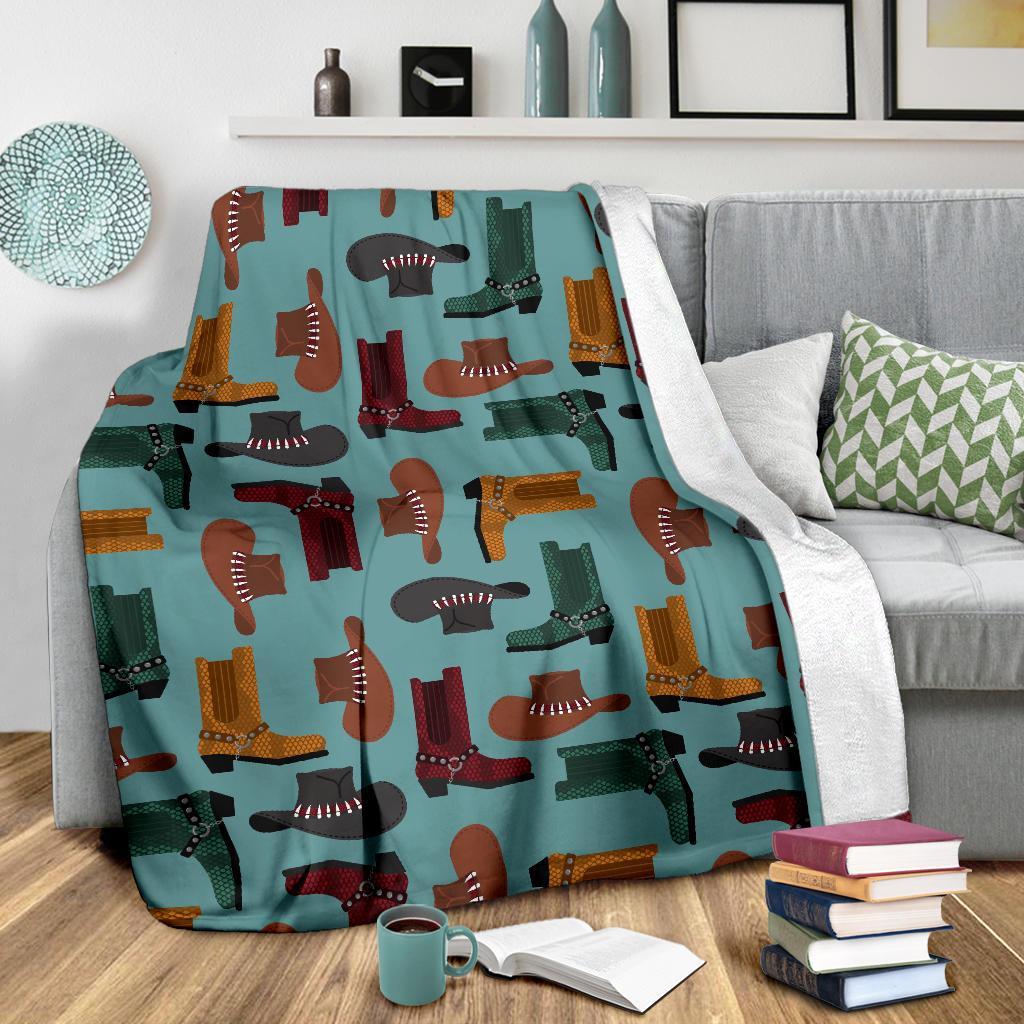 Pattern Print Western Cowboy Blanket-grizzshop