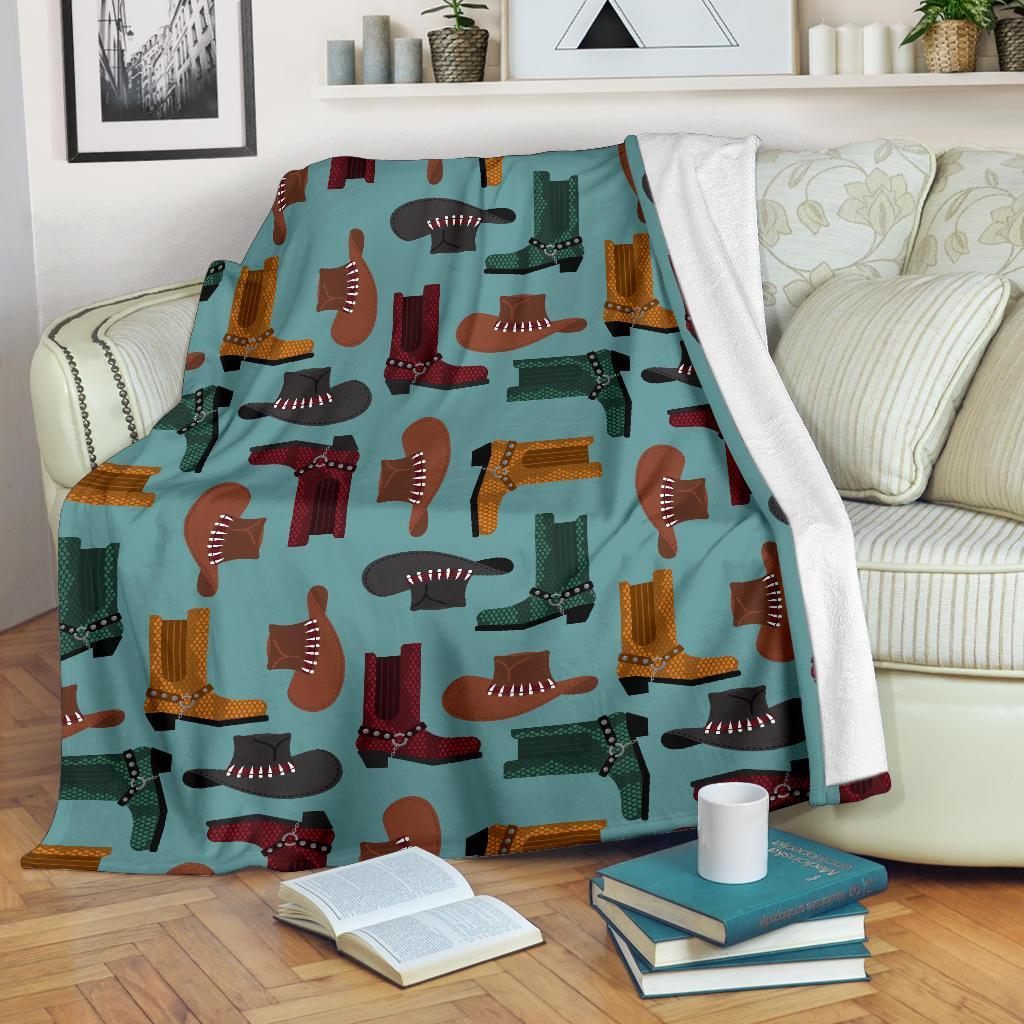 Pattern Print Western Cowboy Blanket-grizzshop