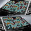 Pattern Print Western Cowboy Car Sun Shade-grizzshop