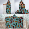 Pattern Print Western Cowboy Hooded Blanket-grizzshop