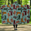 Pattern Print Western Cowboy Hooded Blanket-grizzshop