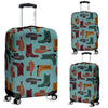 Pattern Print Western Cowboy Luggage Cover Protector-grizzshop