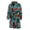 Pattern Print Western Cowboy Men Long Robe-grizzshop