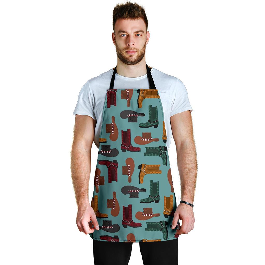 Pattern Print Western Cowboy Men's Apron-grizzshop