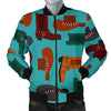 Pattern Print Western Cowboy Men's Bomber Jacket-grizzshop