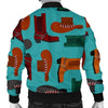 Pattern Print Western Cowboy Men's Bomber Jacket-grizzshop