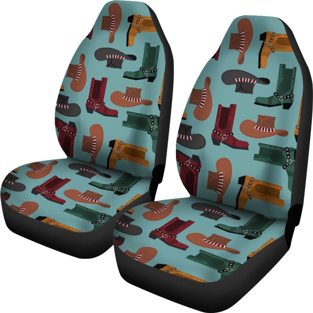 Pattern Print Western Cowboy Universal Fit Car Seat Covers-grizzshop