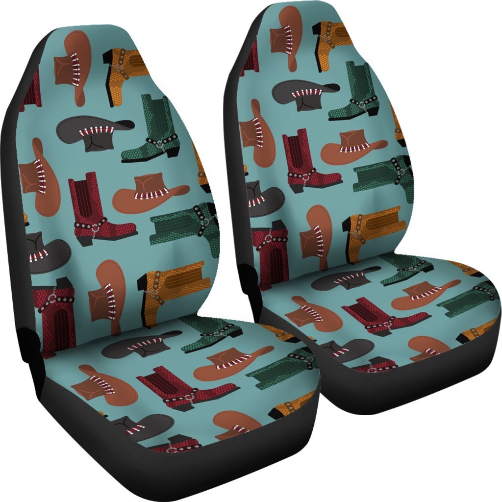 Pattern Print Western Cowboy Universal Fit Car Seat Covers-grizzshop