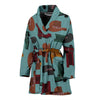 Pattern Print Western Cowboy Women Long Robe-grizzshop