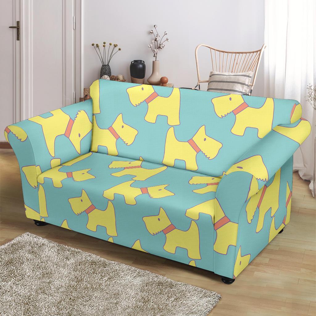 Pattern Print Westie Dog Loveseat Cover-grizzshop