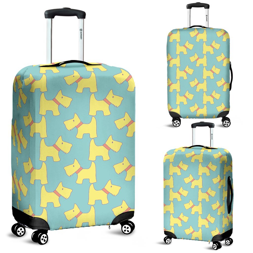 Pattern Print Westie Dog Luggage Cover Protector-grizzshop