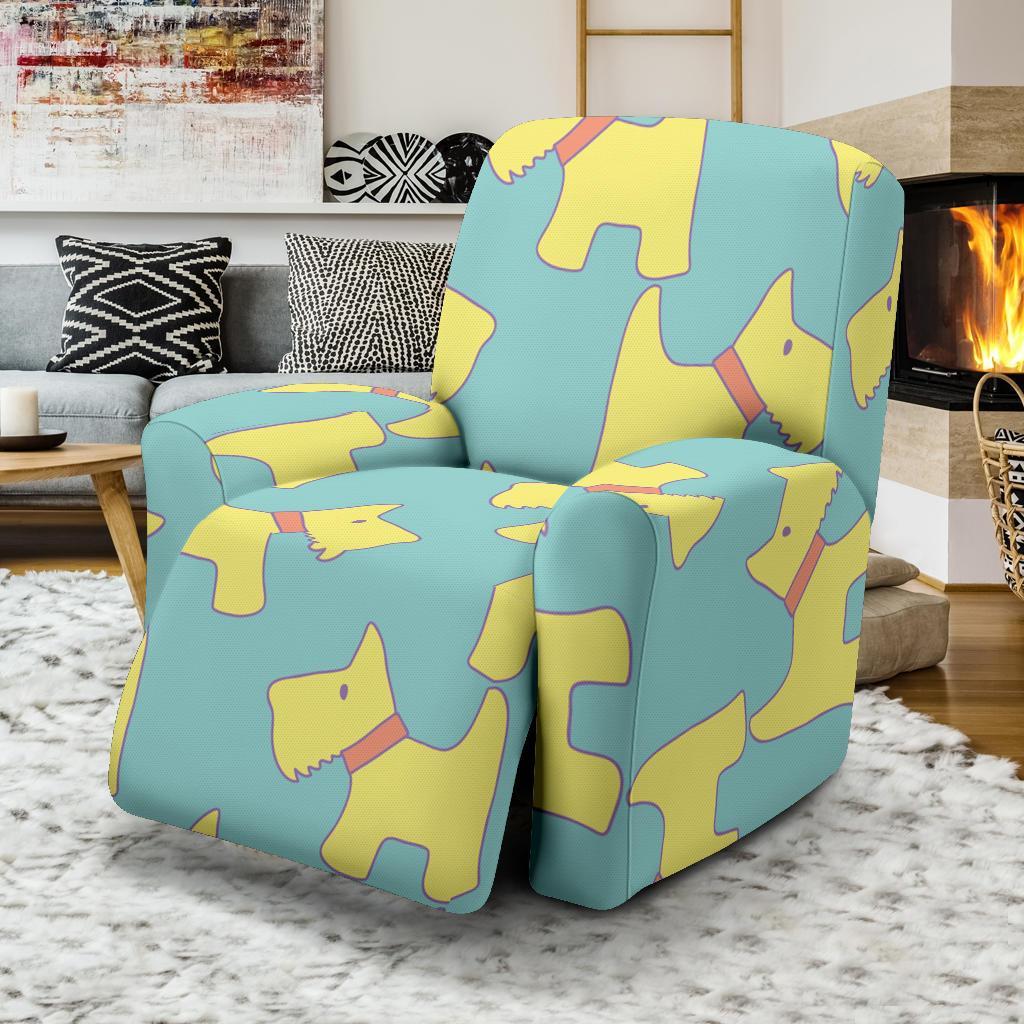 Pattern Print Westie Dog Recliner Cover-grizzshop