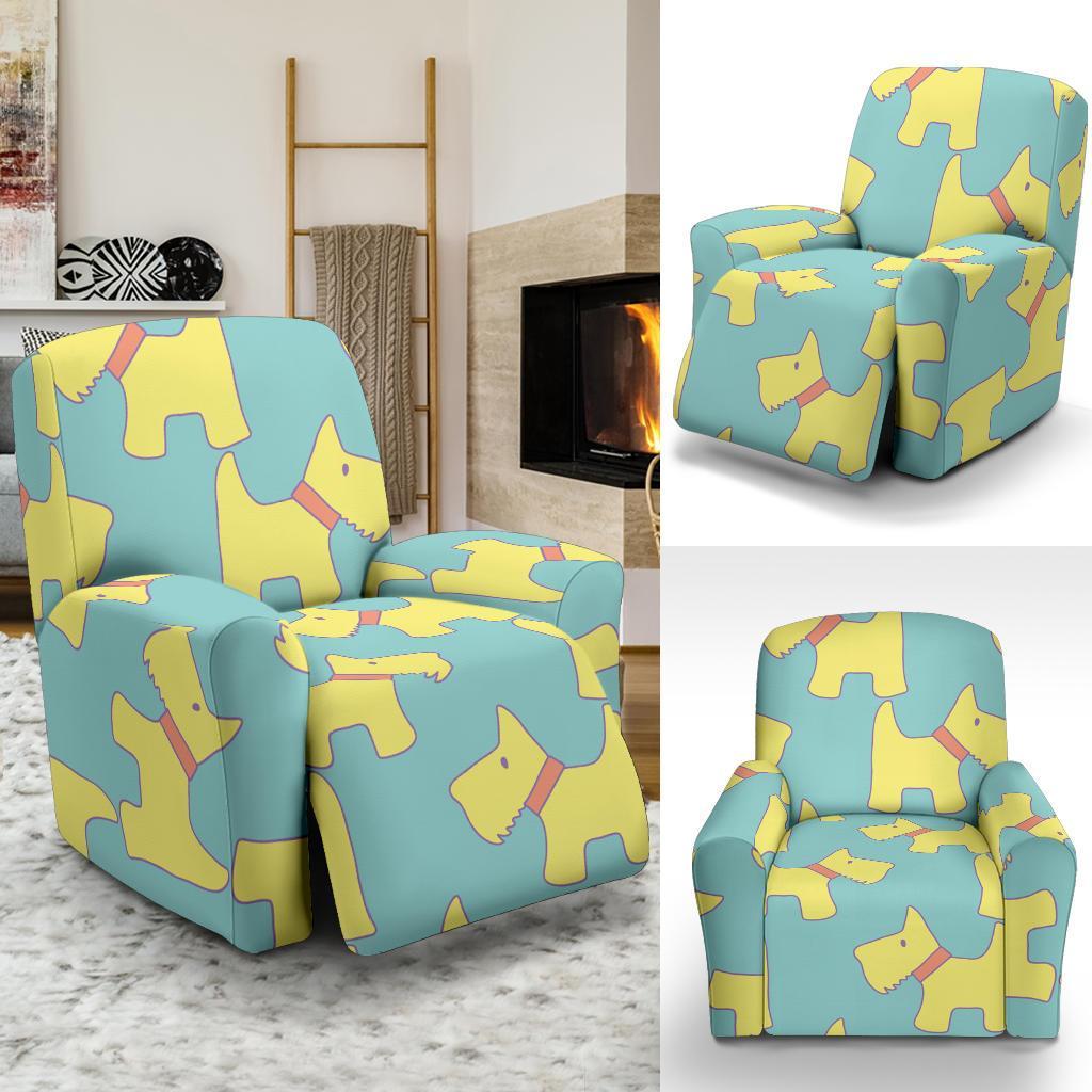 Pattern Print Westie Dog Recliner Cover-grizzshop