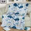 Pattern Print Whale Humpback Blanket-grizzshop