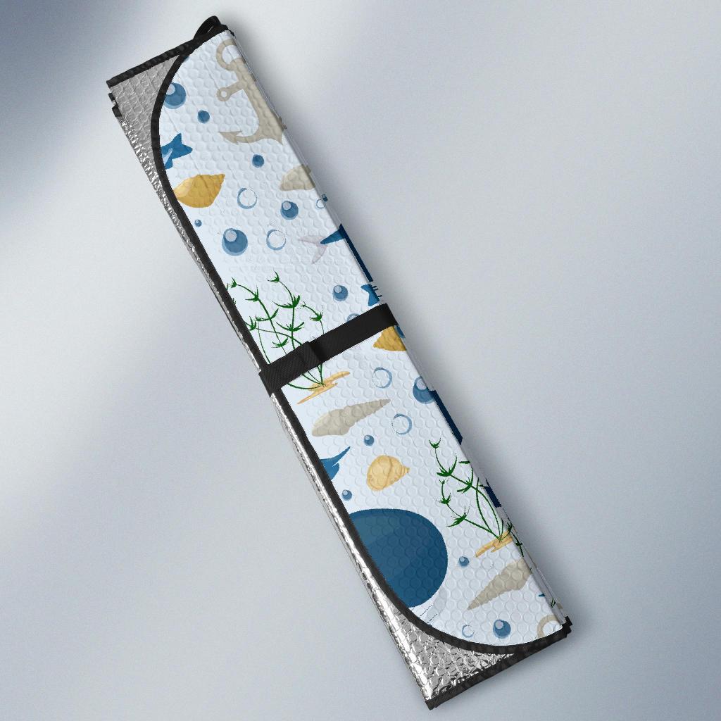 Pattern Print Whale Humpback Car Sun Shade-grizzshop
