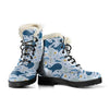 Pattern Print Whale Humpback Comfy Winter Boots-grizzshop