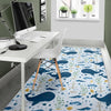 Pattern Print Whale Humpback Floor Mat-grizzshop