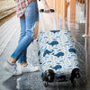 Pattern Print Whale Humpback Luggage Cover Protector-grizzshop