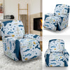 Pattern Print Whale Humpback Recliner Cover-grizzshop