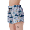 Pattern Print Whale Humpback Women's Shorts-grizzshop
