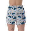 Pattern Print Whale Humpback Women's Shorts-grizzshop