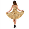 Pattern Print World Map Dress-grizzshop