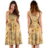 Pattern Print World Map Dress-grizzshop