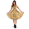 Pattern Print World Map Dress-grizzshop