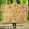 Pattern Print World Map Hooded Blanket-grizzshop