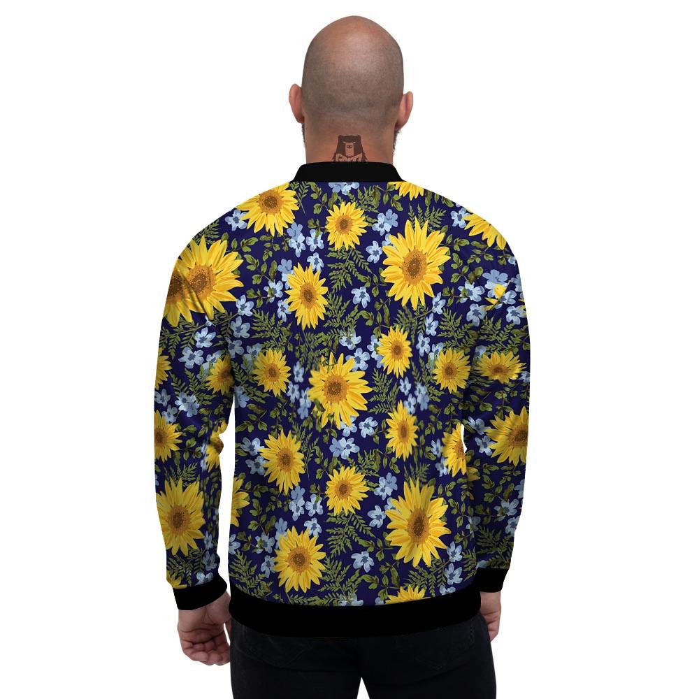 Pattern Sunflower Print Pattern Men's Bomber Jacket-grizzshop