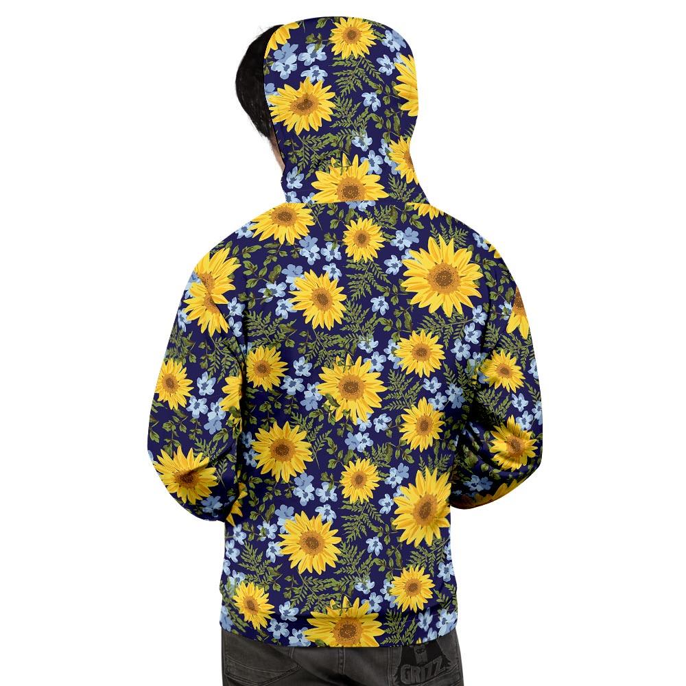 Pattern Sunflower Print Pattern Men's Hoodie-grizzshop
