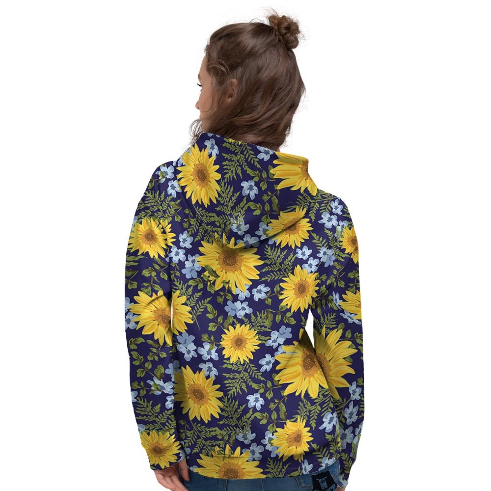Pattern Sunflower Print Pattern Women's Hoodie-grizzshop