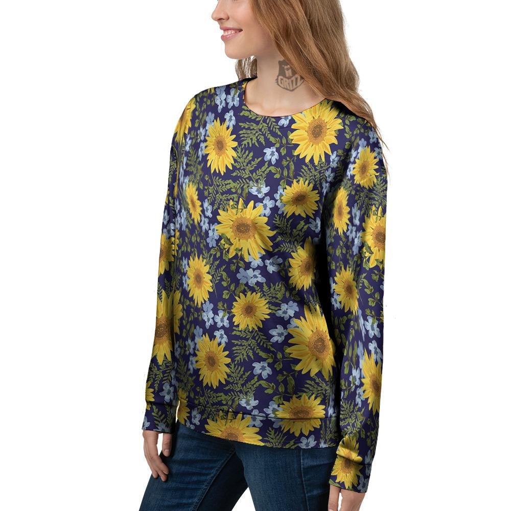 Pattern Sunflower Print Pattern Women's Sweatshirt-grizzshop