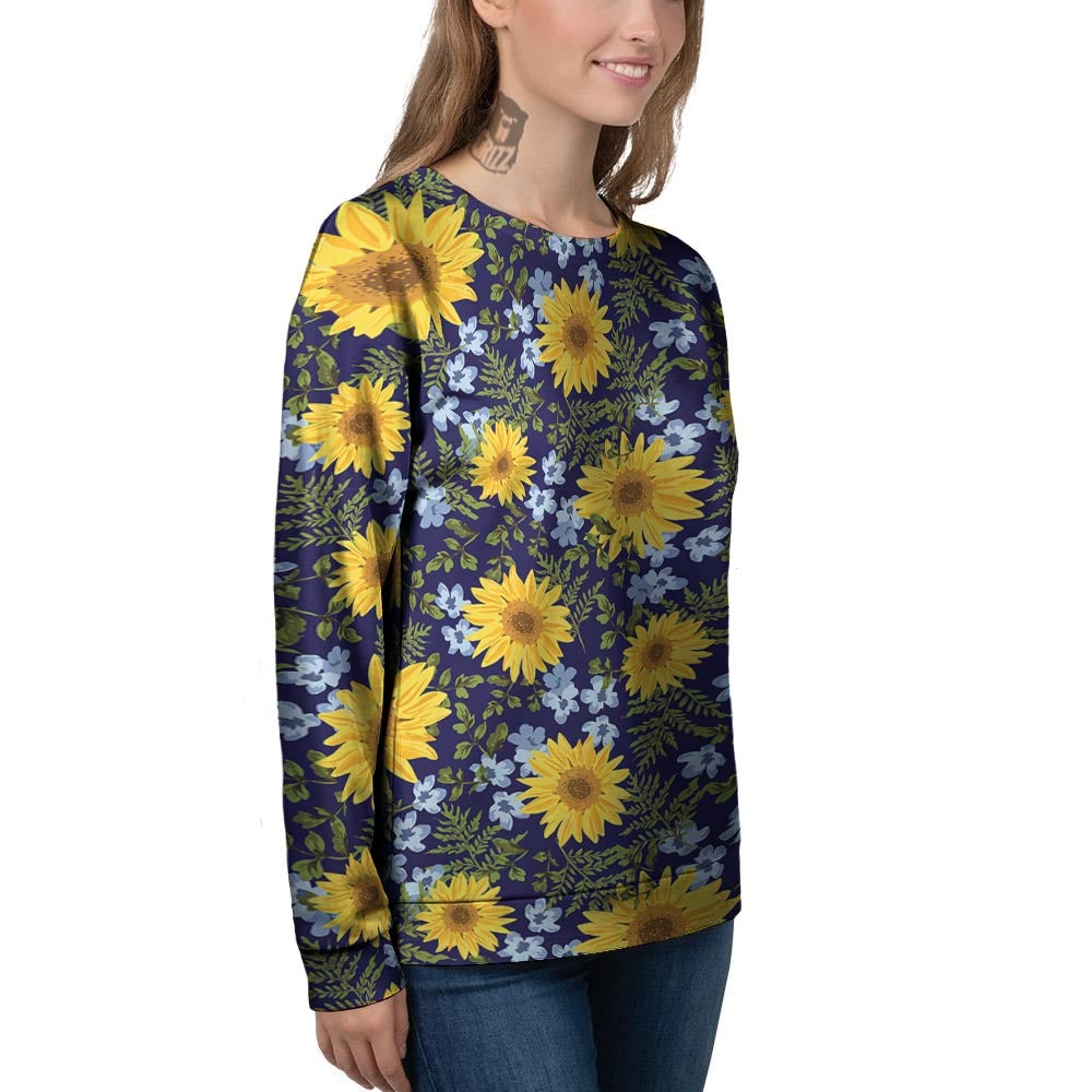 Pattern Sunflower Print Pattern Women's Sweatshirt-grizzshop