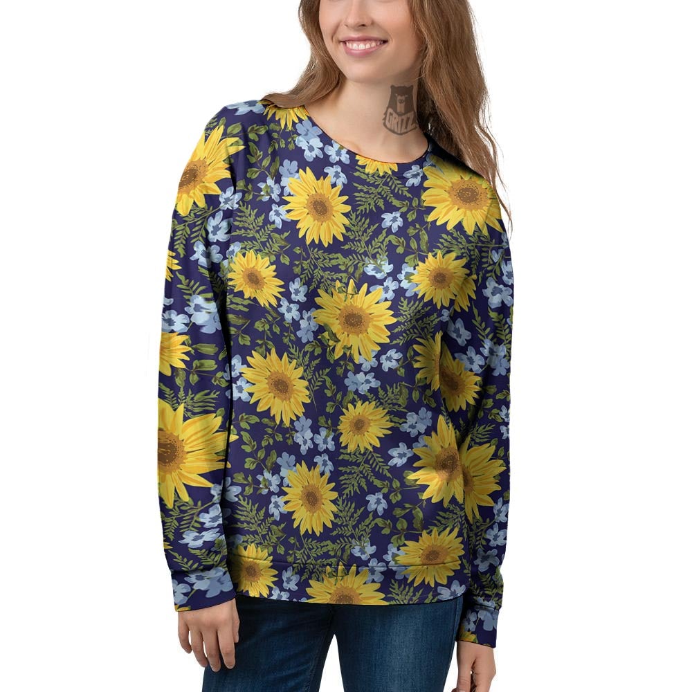 Pattern Sunflower Print Pattern Women's Sweatshirt-grizzshop