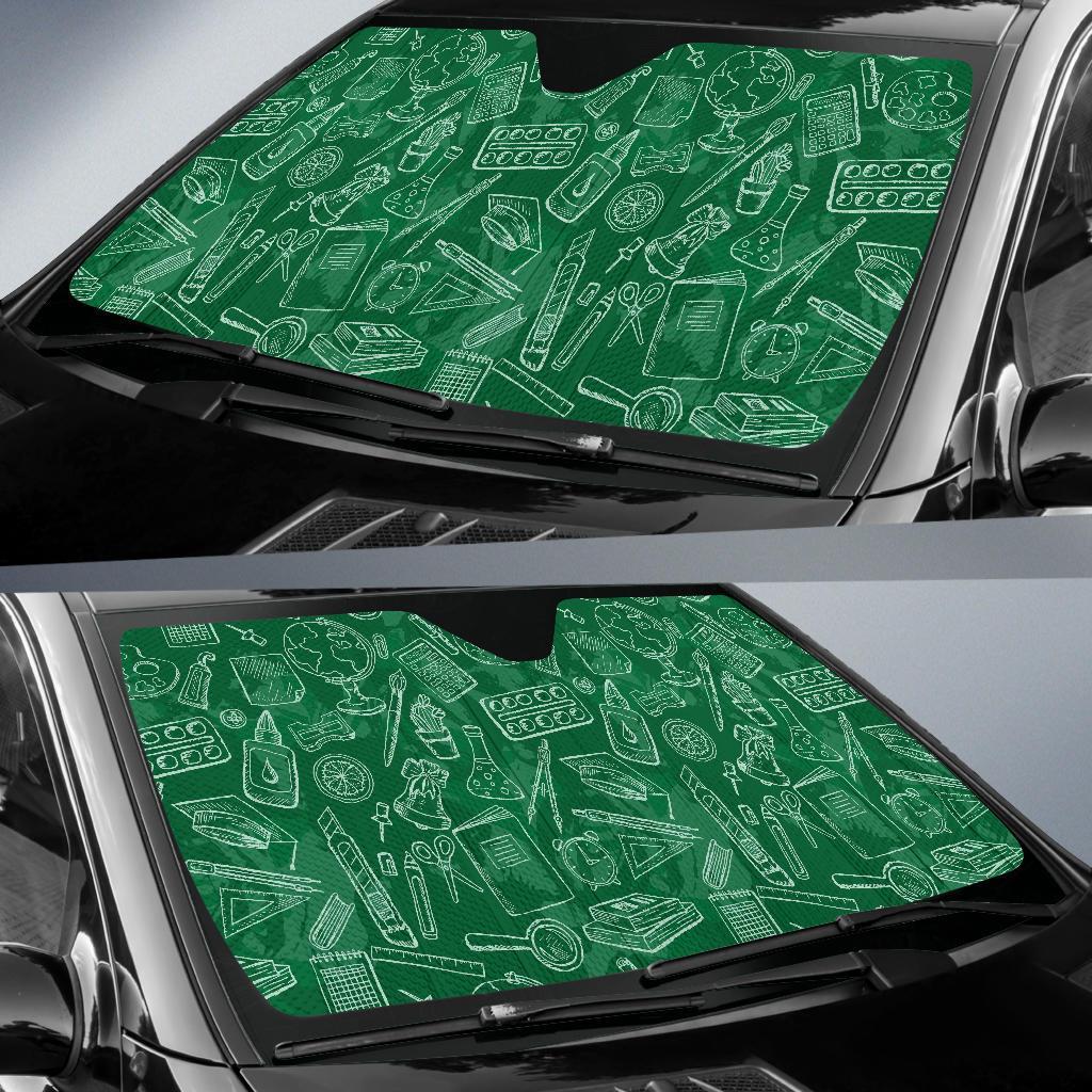 Pattern Teacher Print Car Sun Shade-grizzshop