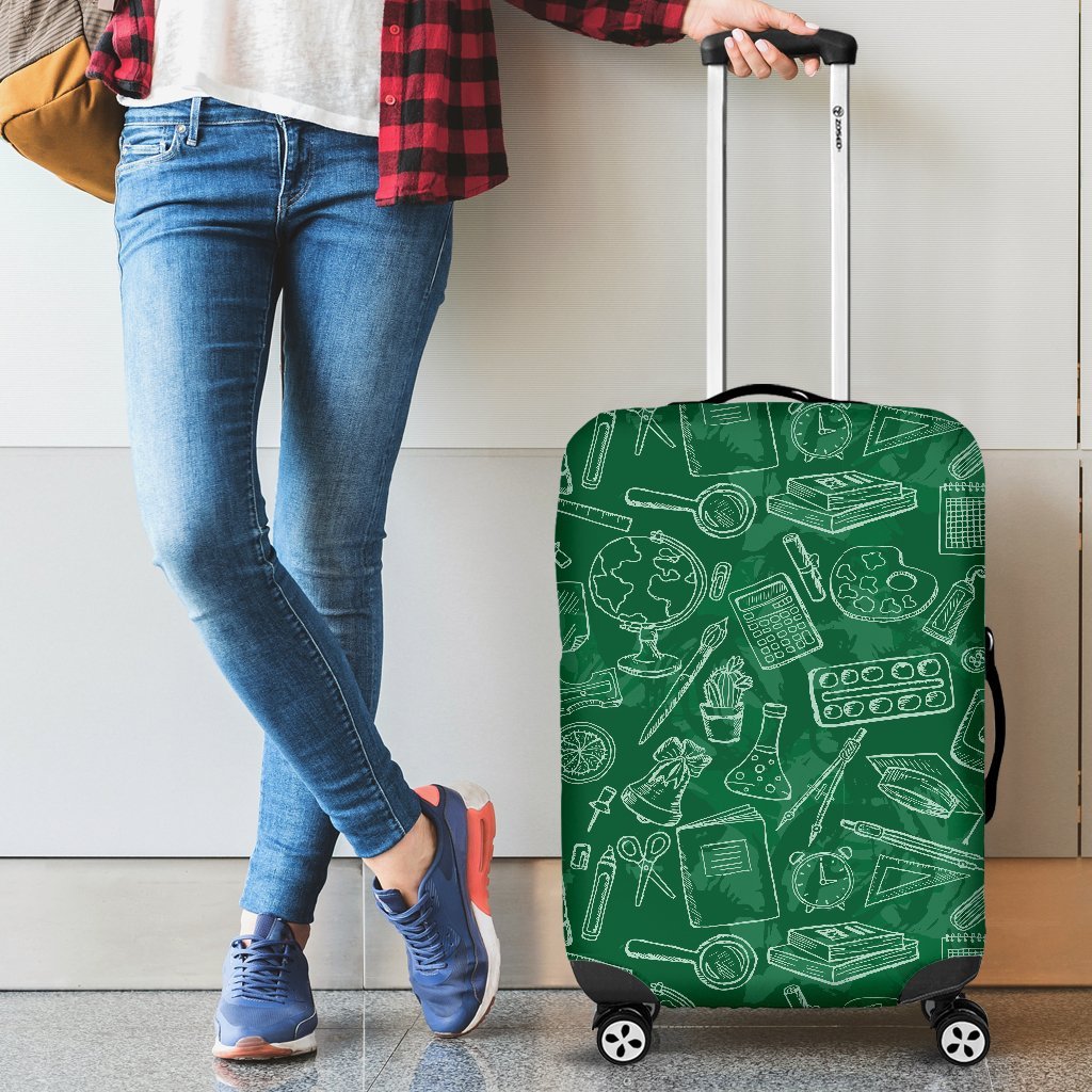 Pattern Teacher Print Luggage Cover Protector-grizzshop