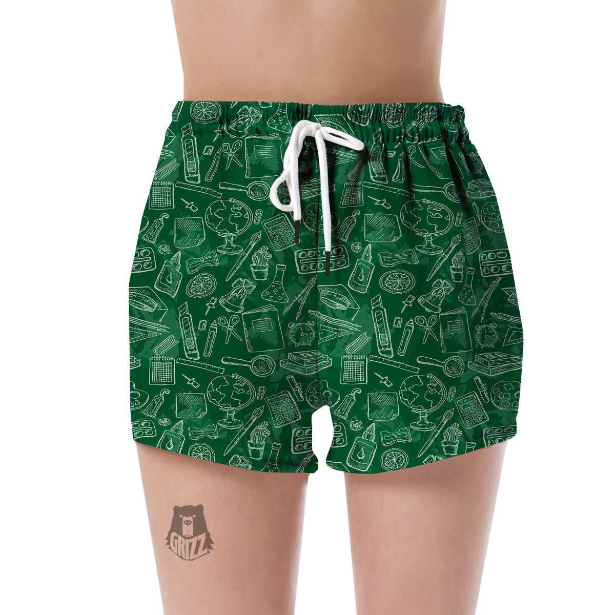 Pattern Teacher Print Women's Shorts-grizzshop