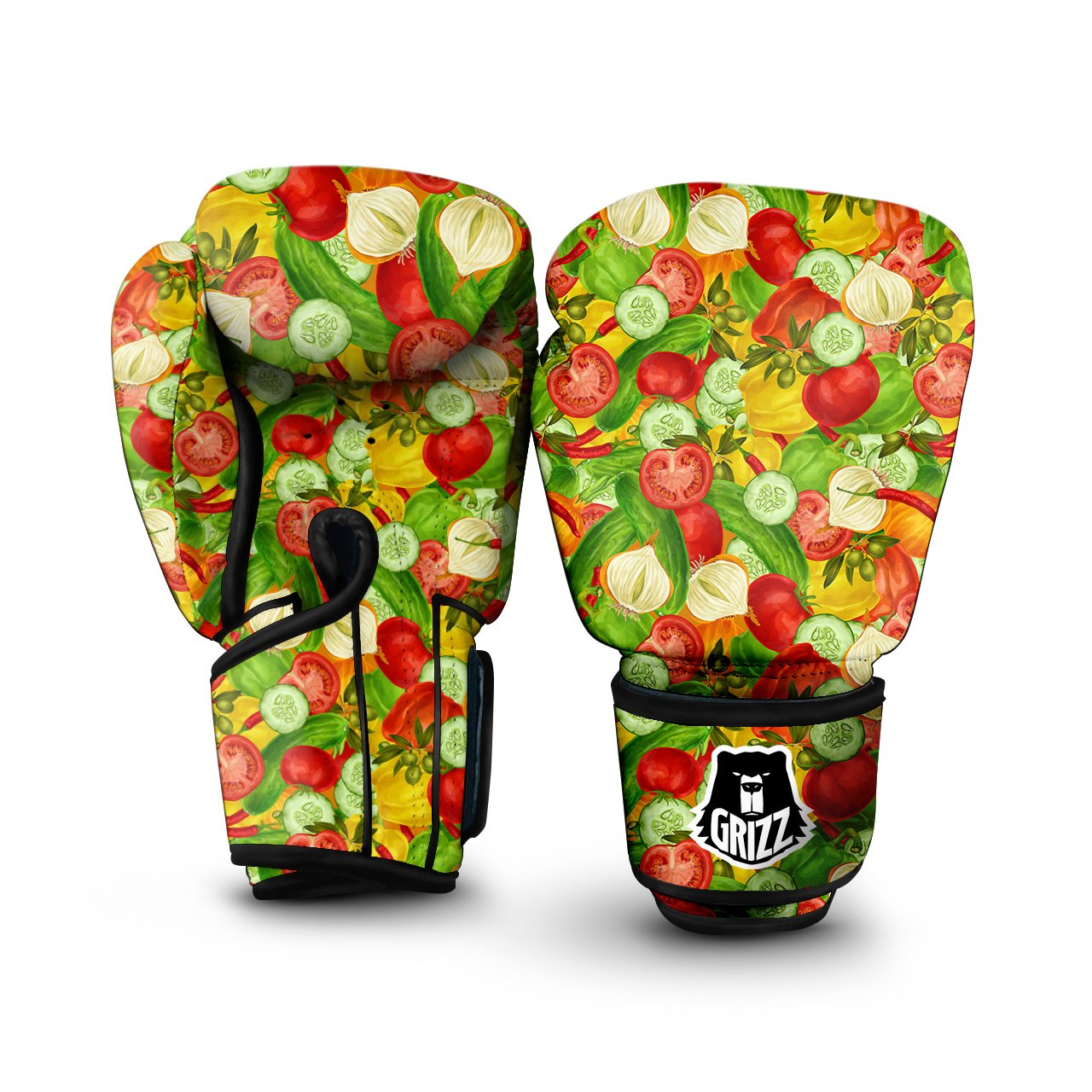 Pattern Vegan Print Pattern Boxing Gloves-grizzshop